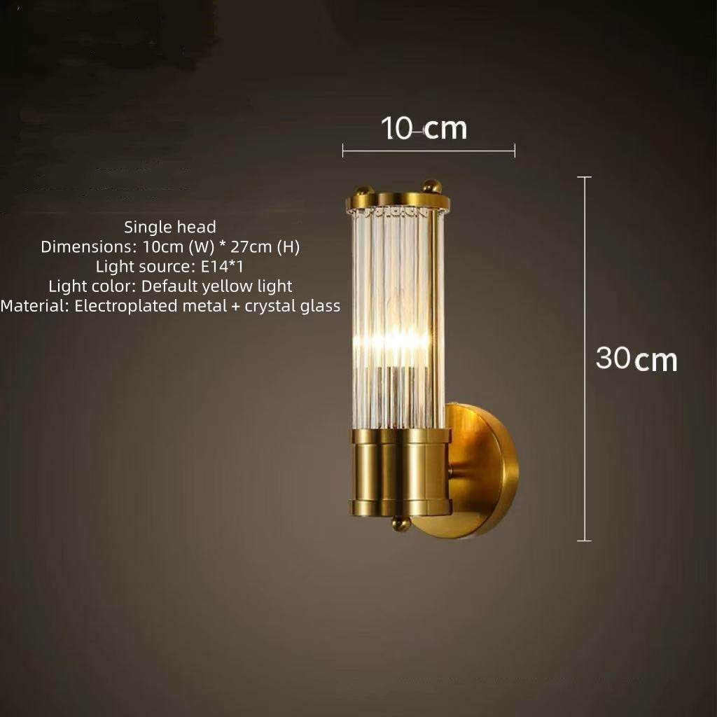 Double-Head Iron Glass LED Wall Light / Tricolor Light / Single head