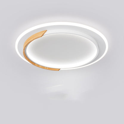 50cm Wood Round LED Ceiling Light / Stepless dimming / C