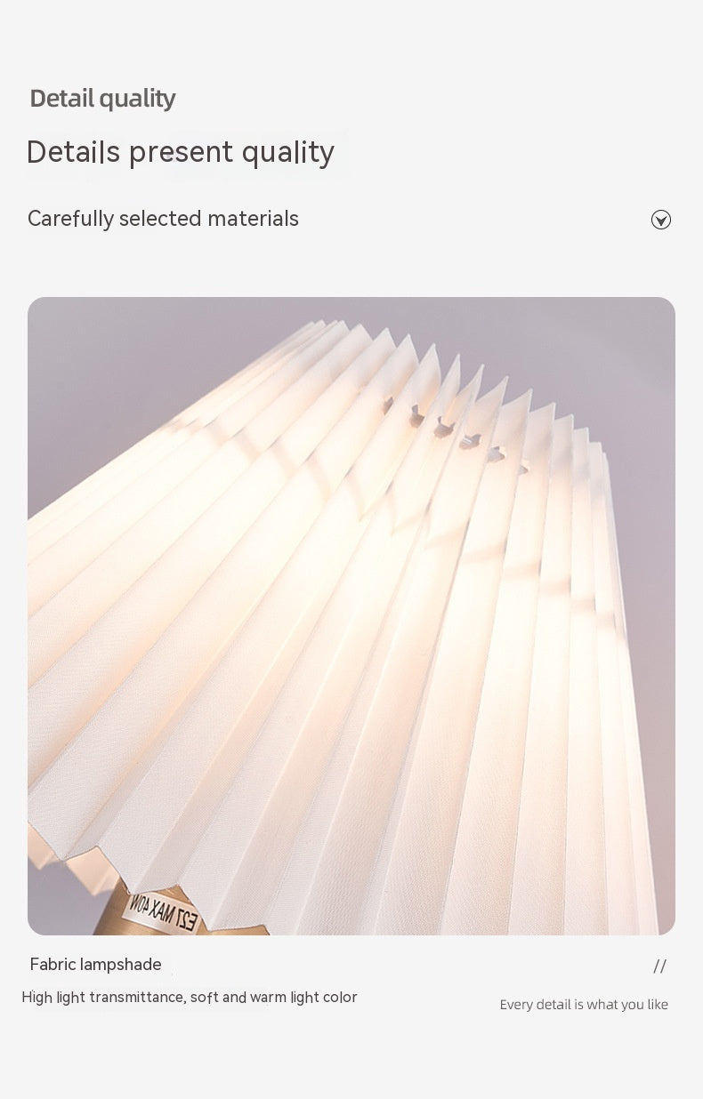 Copper-Tone Pleated Wall Light / 12W Warm Light With Bulb / Copper White Cover