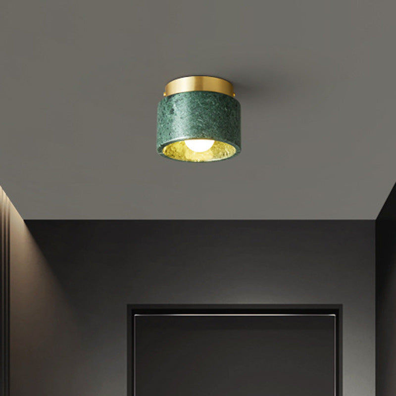 Marble Hallway LED Ceiling Light / White Marble / Tricolor Light