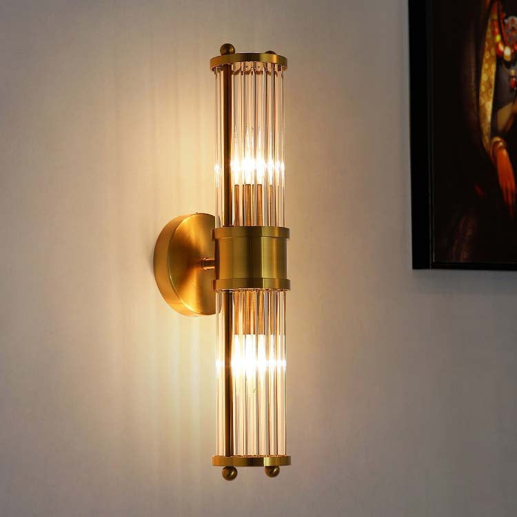 Double-Head Iron Glass LED Wall Light / Warm Light / Double headed D12 H48CM