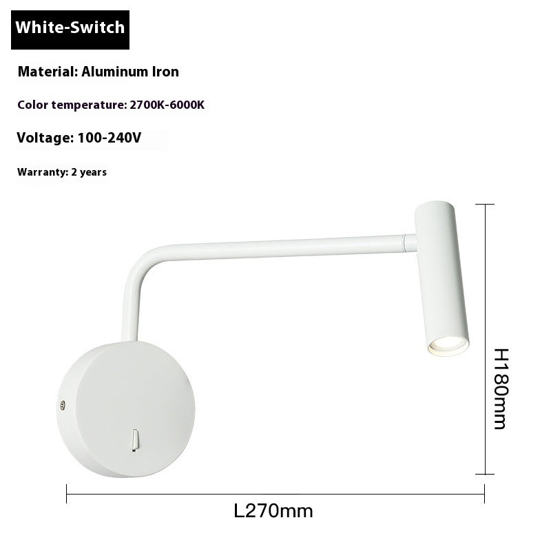 3W High-CRI LED Reading Wall Light / 4000K / Copper color With switch