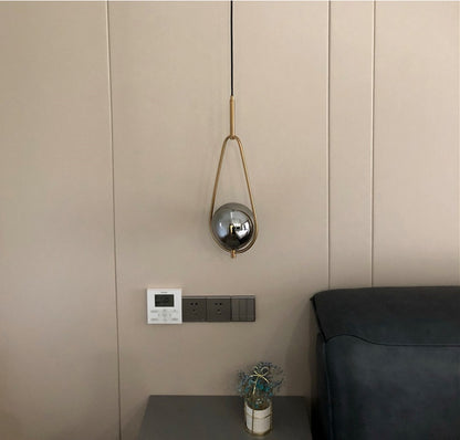 Gold Glass Globe Pendant Light