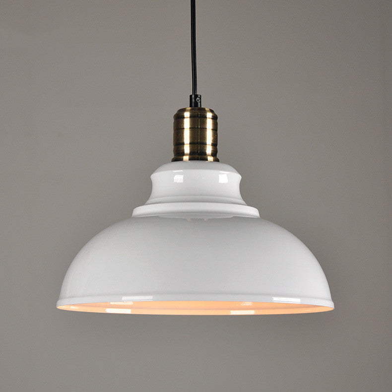 Black Metal Barn Pendant Light / Black / 30cm