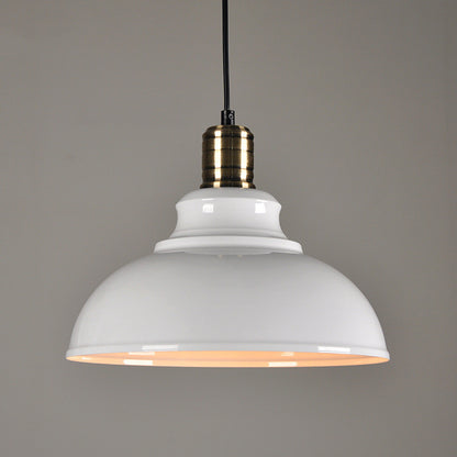 Black Metal Barn Pendant Light / Black / 30cm