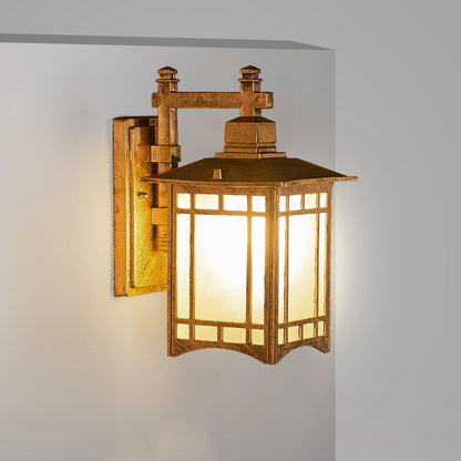 IP55 Aluminium Outdoor LED Wall Light / Bronze / Solar / 18cm