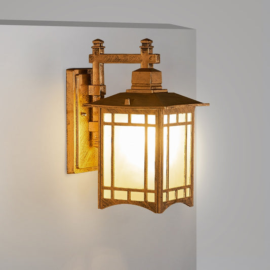 IP55 Aluminium Outdoor LED Wall Light / Bronze / Solar / 18cm