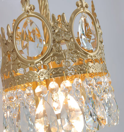 Crystal Arch Copper Wall Light