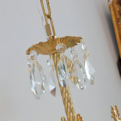 Crystal Arch Copper Wall Light