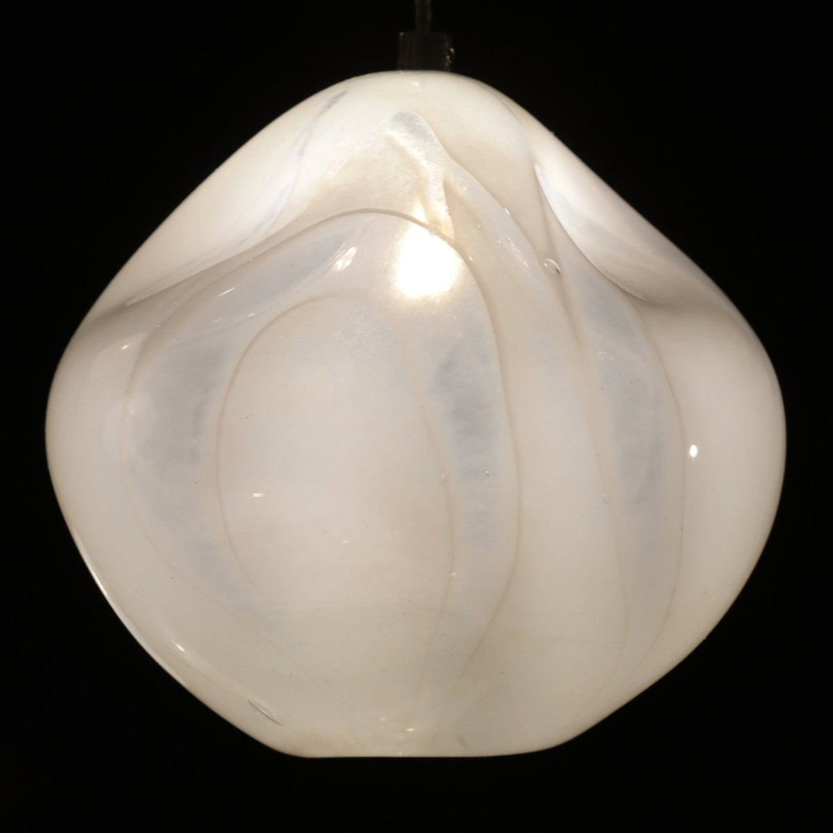 34-Inch Hand-Blown Glass Round Pendant