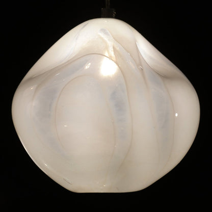 34-Inch Hand-Blown Glass Round Pendant