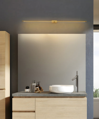 Linear Integrated LED Vanity Wall Light / ∅ 38.5″ x H 2″ / Black & Warm Light / Single