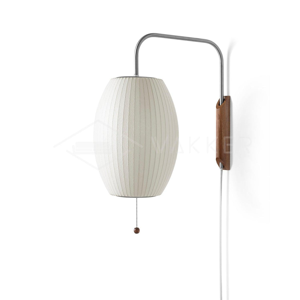 Adjustable Walnut Bubble Wall Light