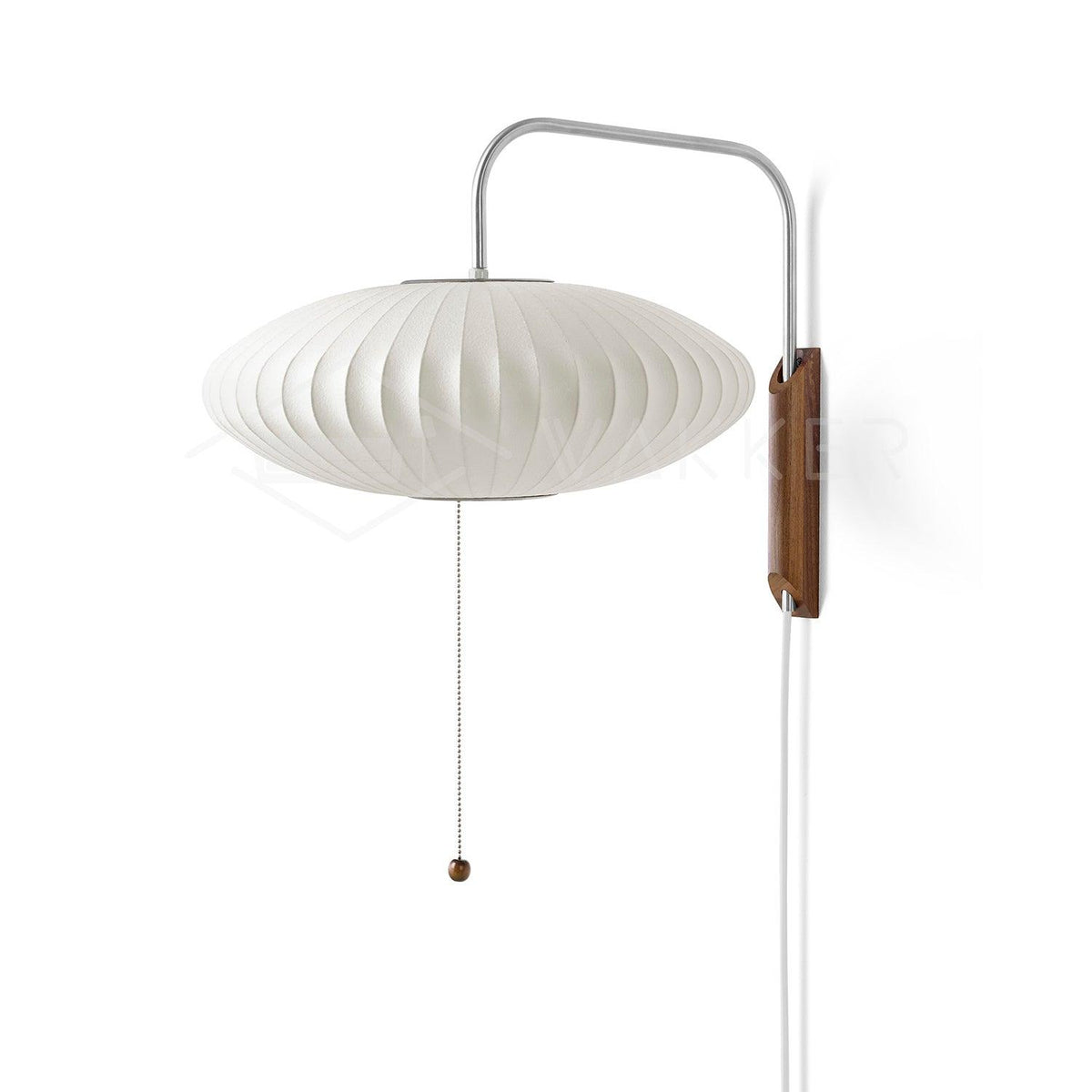 Adjustable Walnut Bubble Wall Light
