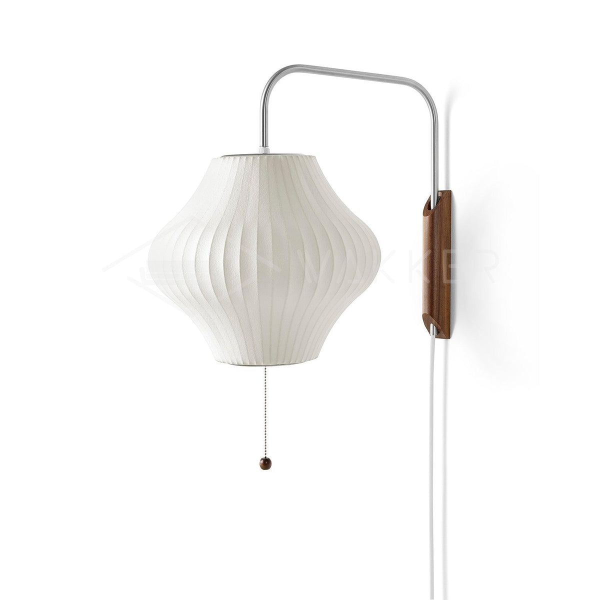 Adjustable Walnut Bubble Wall Light