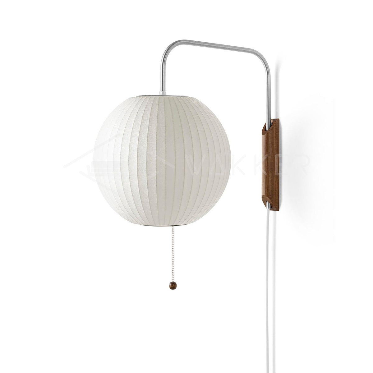 Adjustable Walnut Bubble Wall Light