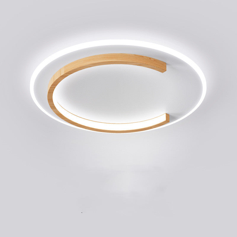 50cm Wood Round LED Ceiling Light / White light / B