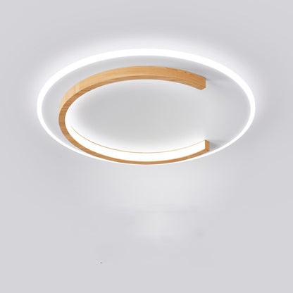 50cm Wood Round LED Ceiling Light / White light / B