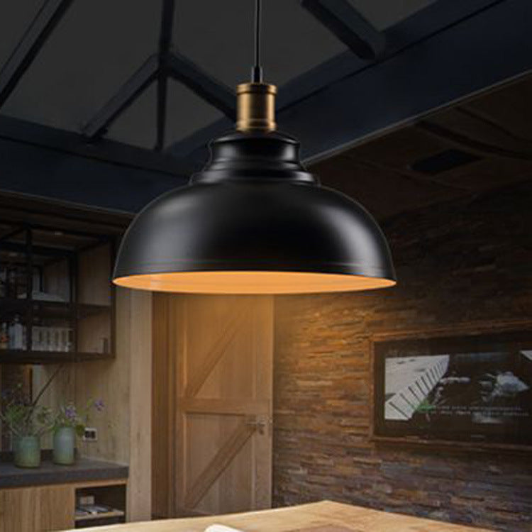 Black Metal Barn Pendant Light
