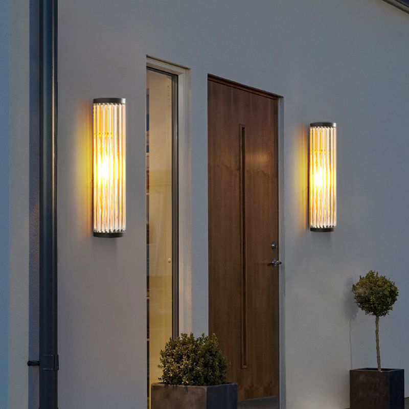 Stainless Steel Outdoor LED Wall Light / Warm Light / 30cm