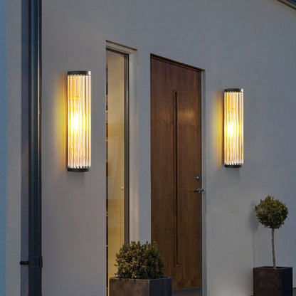 Stainless Steel Outdoor LED Wall Light / Warm Light / 30cm