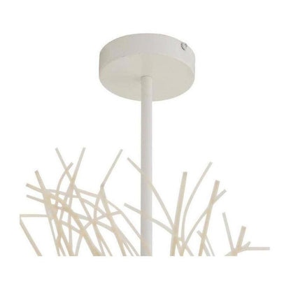 Bleached Rattan Frond Chandelier