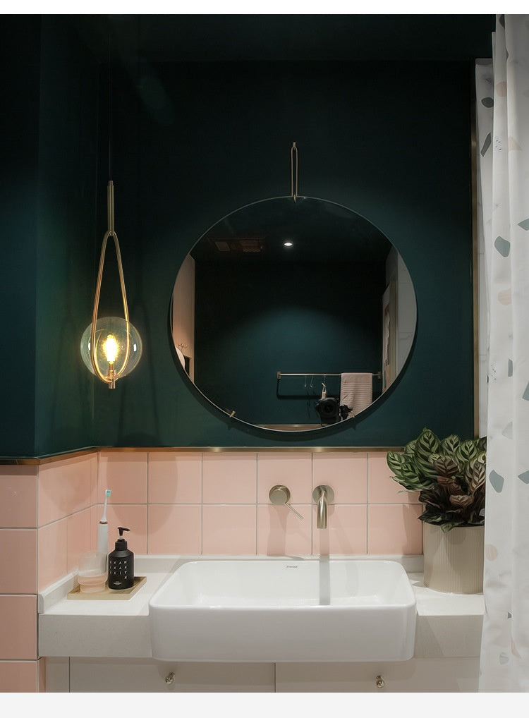 Gold Glass Globe Pendant Light